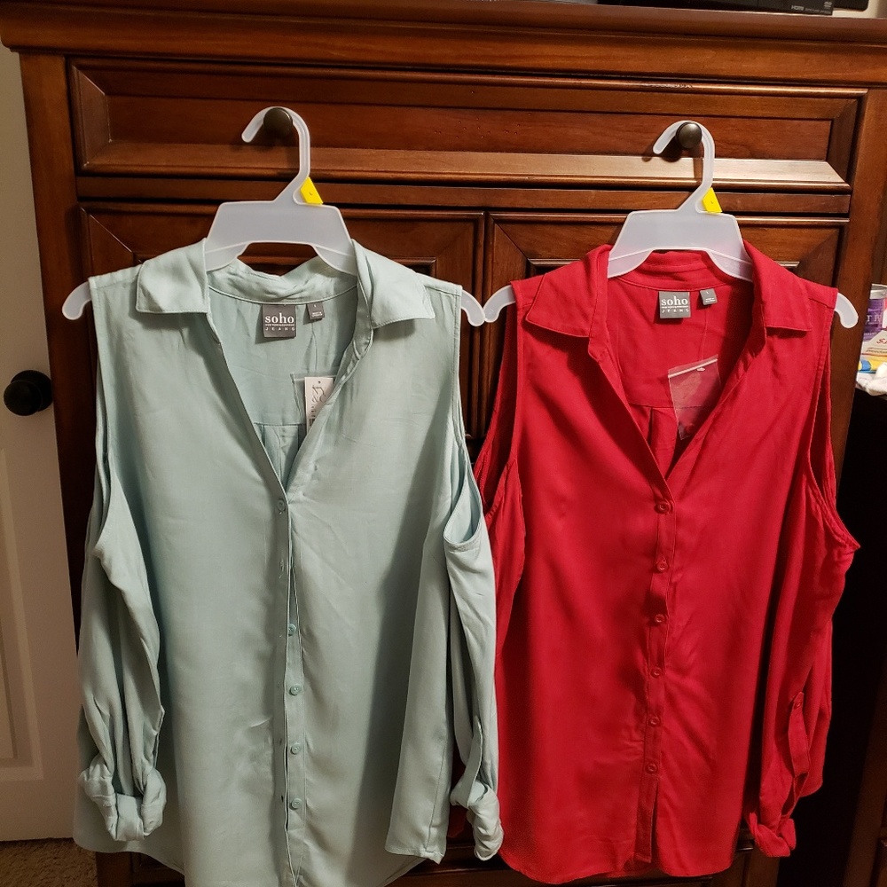 Long Sleeve Cold Shoulder Blouses